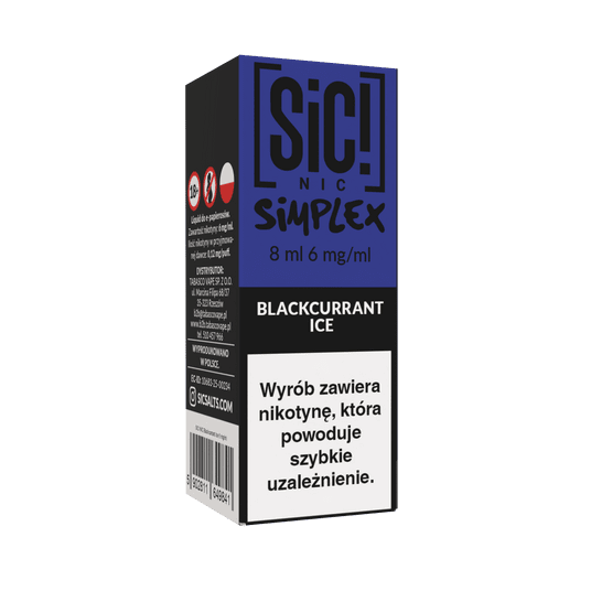 B26 Liquid SIC! NIC 8ml - Blackcurrant Ice 6mg -zdjęcie numer 1