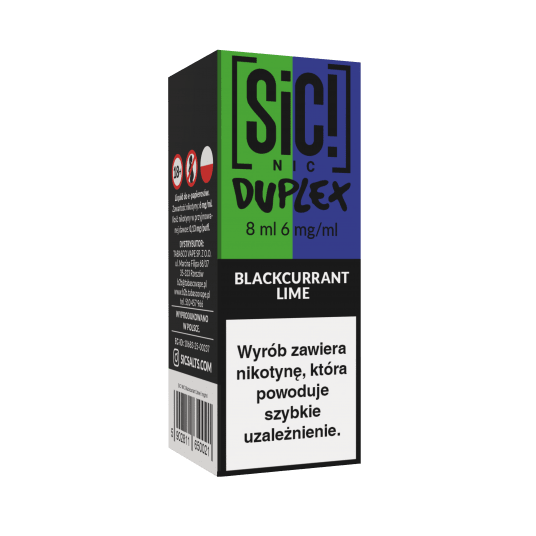 B26 Liquid SIC! NIC 8ml - Blackcurrant Lime 6mg -zdjęcie numer 1