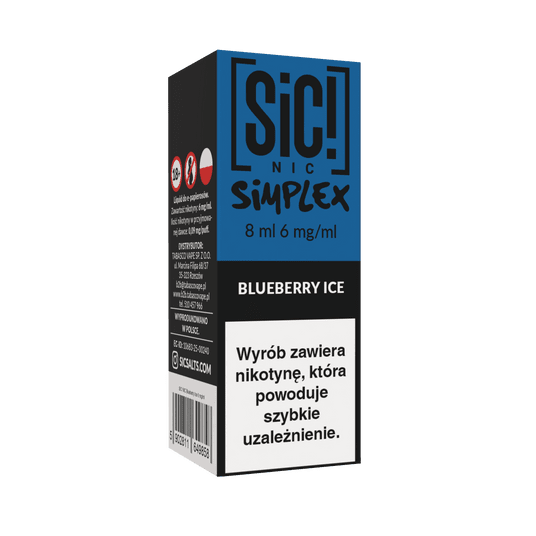 B26 Liquid SIC! NIC 8ml - Blueberry Ice 6mg -zdjęcie numer 1