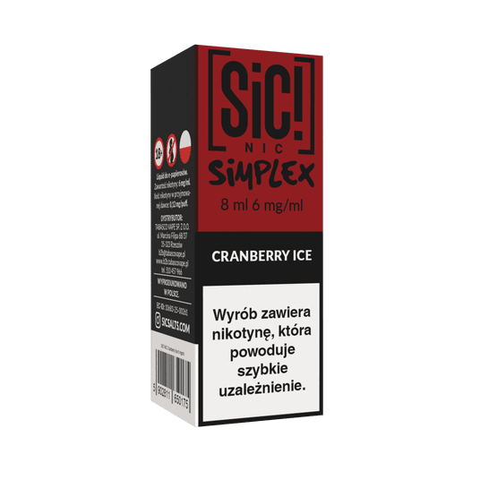 B26 Liquid SIC! NIC 8ml - Cranberry Ice 6mg -zdjęcie numer 1