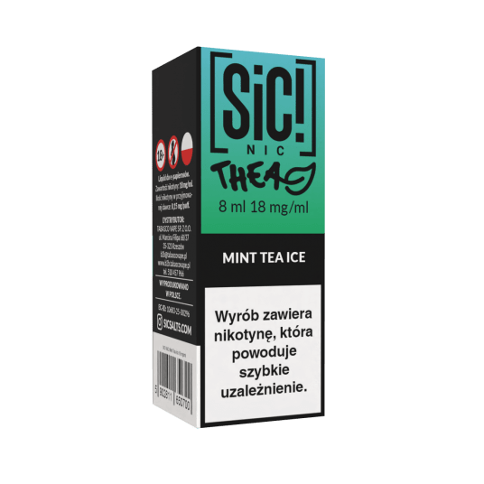 B26 Liquid SIC! NIC 8ml - Mint Tea Ice 18mg -zdjęcie numer 1