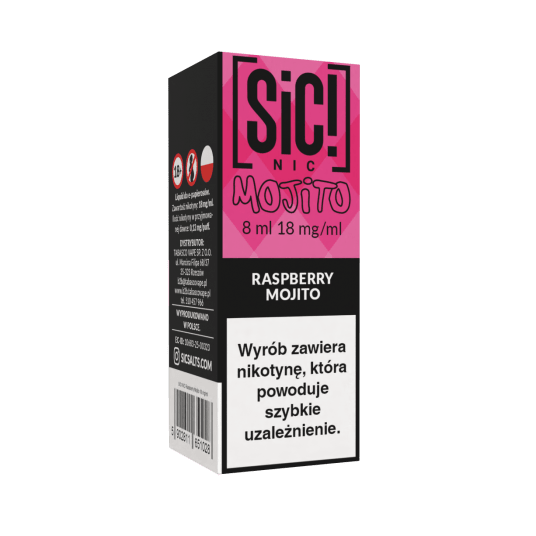 B26 Liquid SIC! NIC 8ml - Raspberry Mojito 18mg -zdjęcie numer 1