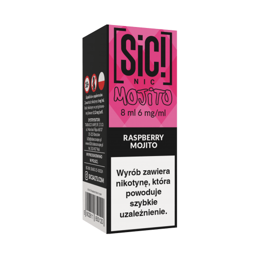 B26 Liquid SIC! NIC 8ml - Raspberry Mojito 6mg -zdjęcie numer 1