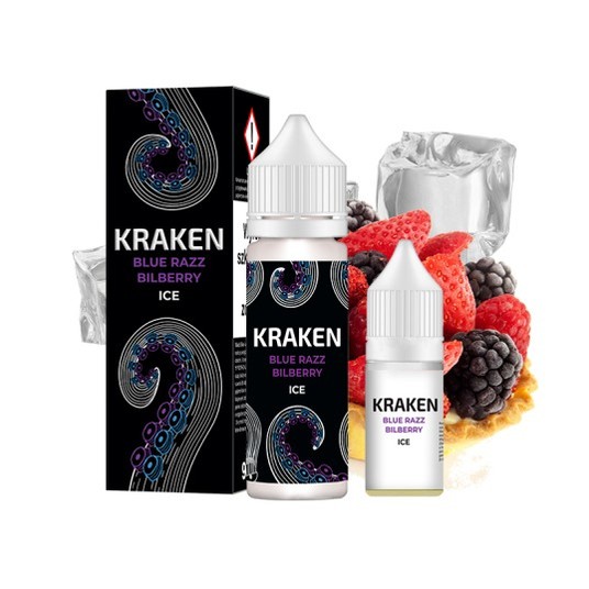 B26 Longfill Kraken 9/10ml Blue Razz Bilberry Ice -zdjęcie numer 1