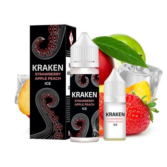 B26 Longfill Kraken 9/10ml Straw. Apple Peach Ice -zdjęcie numer 1