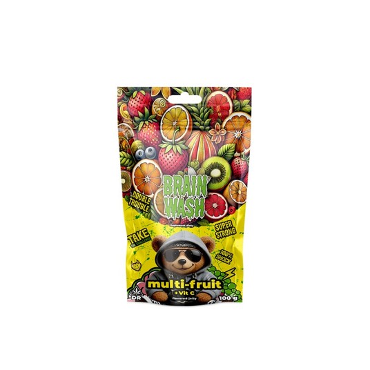 BRAIN WASH ŻELKI MULTI FRUIT+ WITAMINA C 100G -zdjęcie numer 1