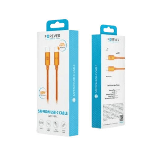 Forever kabel Saffron USB-C - USB-C1,0 m 60W pomar -zdjęcie numer 1