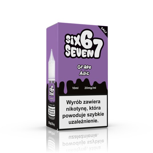 Liquid Six Seven 67 Salt 20mg 10ml Grape Adic -zdjęcie numer 1