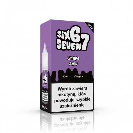 Liquid Six Seven 67 Salt 20mg 10ml Grape Adic -zdjęcie numer 1