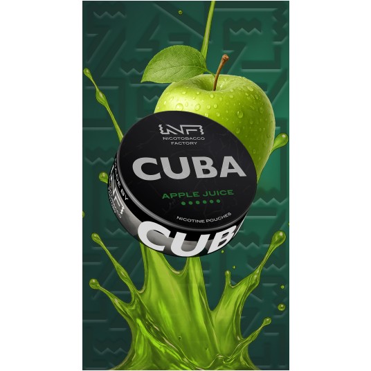 Woreczki nikotynowe CUBA BLACK APPLE JUICE -zdjęcie numer 1