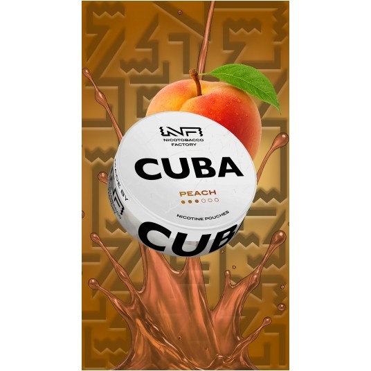 Woreczki nikotynowe CUBA WHITE PEACH 10,4mg -zdjęcie numer 1