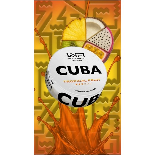 Woreczki nikotynowe CUBA WHITE TROPICAL FRU 10,4mg -zdjęcie numer 1