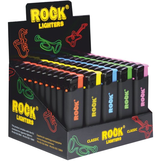 Zapalniczka piezoelektryczna Rock Classic (50 szt) -zdjęcie numer 1