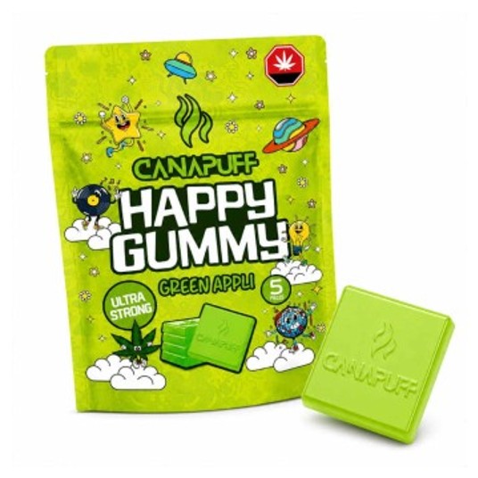 Żelki Konopne Canapuff Happy Gummy 20g Green Appli -zdjęcie numer 1