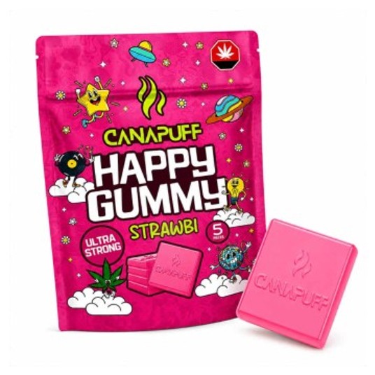 Żelki Konopne Canapuff Happy Gummy 20g Strawbi -zdjęcie numer 1