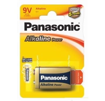 Bateria PANASONIC 9V 6LR61 (1*)