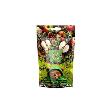 BRAIN WASH ŻELKI SOUR APPLE 100G