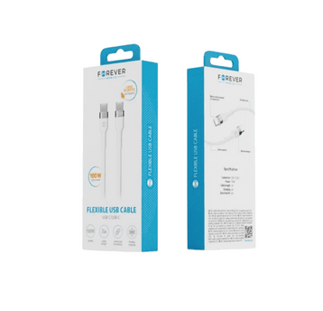 Forever kabel Flexible USB-C - USB-C 2,0 m 100W