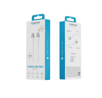 Forever kabel Flexible USB-C - USB-C 2,0 m 60W