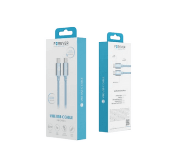 Forever kabel Vibe USB-C - USB-C 1,0 m 60W niebie.