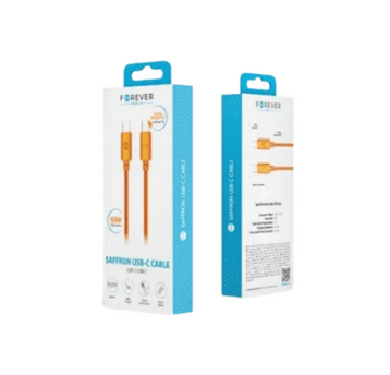 Forever kabel Vibe USB-C - USB-C 1,0 m 60W pomara.